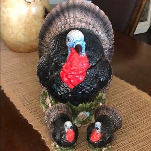 Fall cookie jar & salt & pepper shakers